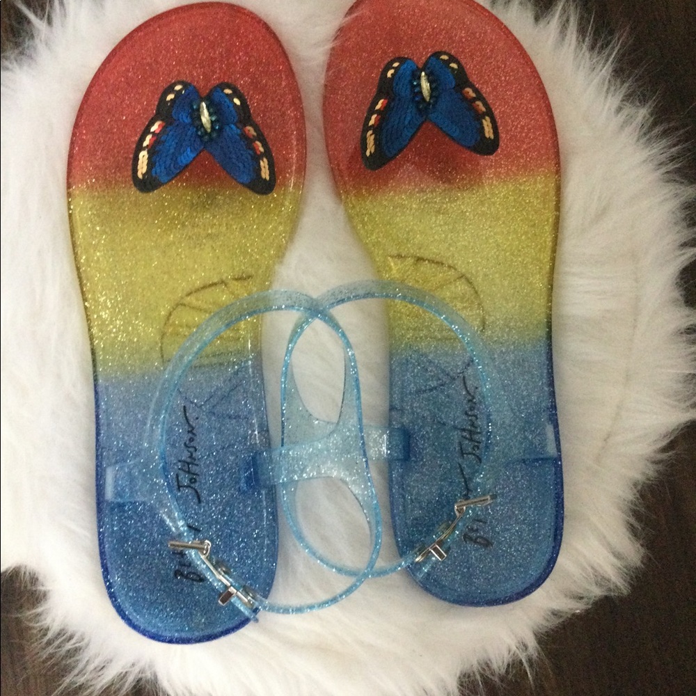 Multicolored Betsy Johnson jelly sandals size 9